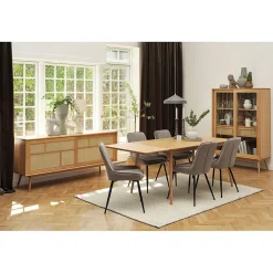Buffet en placage chêne naturel h80cm - barrali