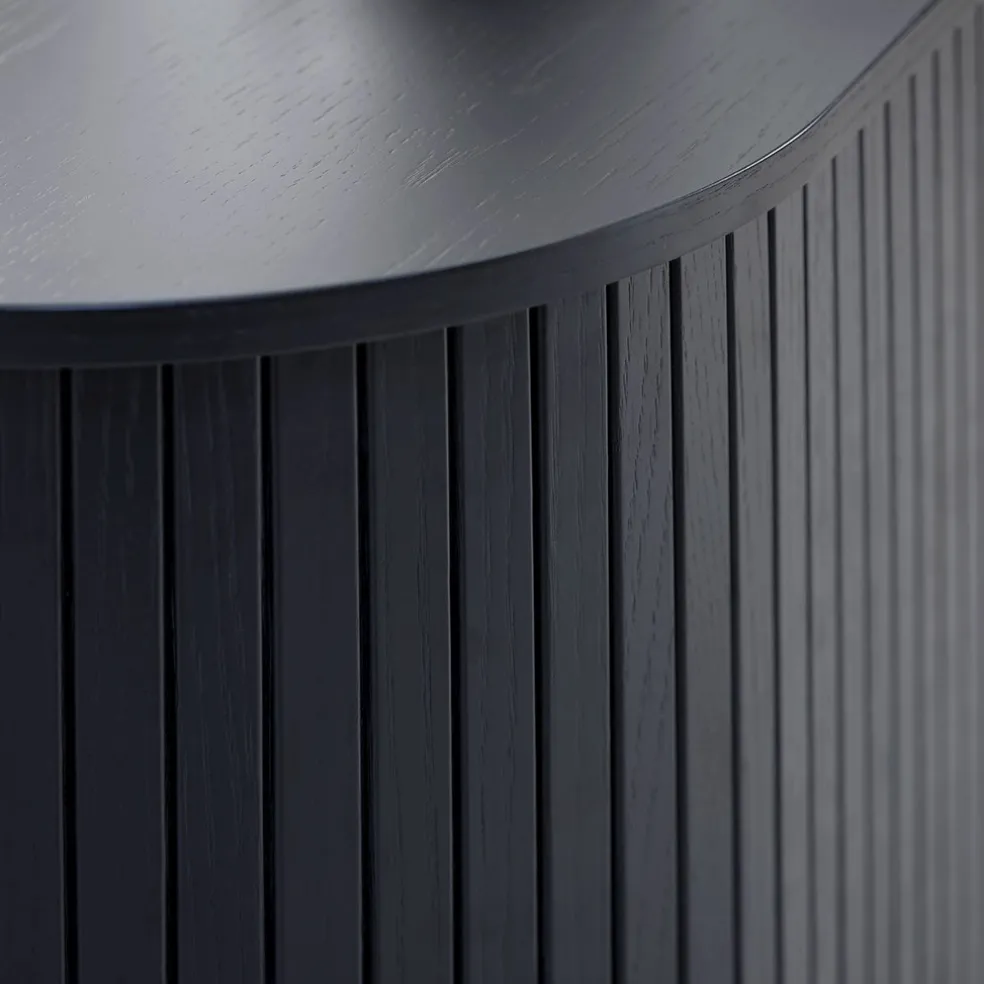 Buffet en placage chêne noir 140x45cm - Nola