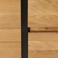 Buffet enfilade chêne massif 3 portes et tiroir - Manny