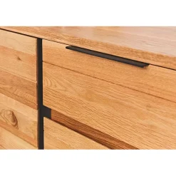 Buffet enfilade chêne massif 3 portes et tiroir - Manny