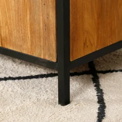 Buffet enfilade en teck massif 3 portes L195cm - Alix