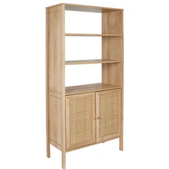 Buffet haut en bois avec 3 niveaux H163cm - Baia