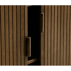 Buffet placage chêne foncé 3 étagères H113cm - Cavo