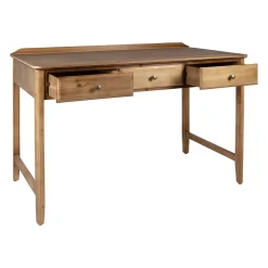 Bureau 3 tiroirs naturel en sapin - Firmin