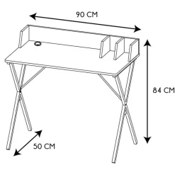 Bureau en bois et fer blanc - Bily