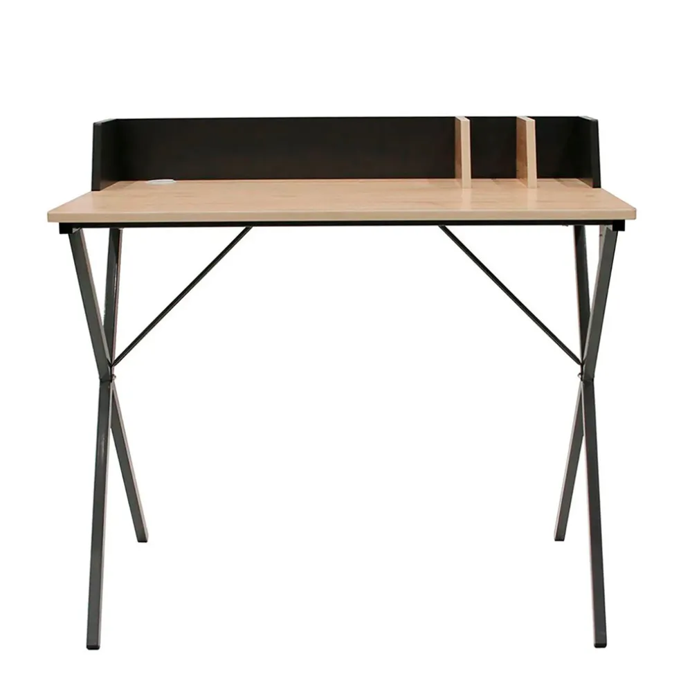Bureau en bois et fer noir - Bily