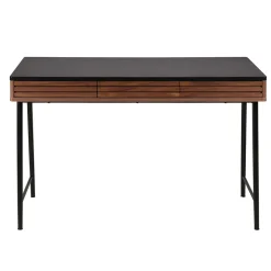 Bureau en noyer et métal noir - Nuna