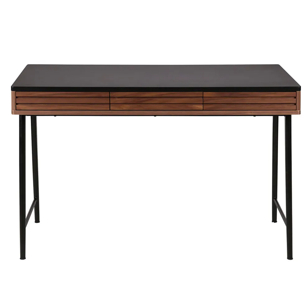 Bureau en noyer et métal noir - Nuna