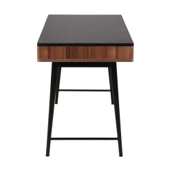 Bureau en noyer et métal noir - Nuna