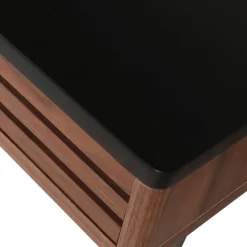 Bureau en noyer et métal noir - Nuna