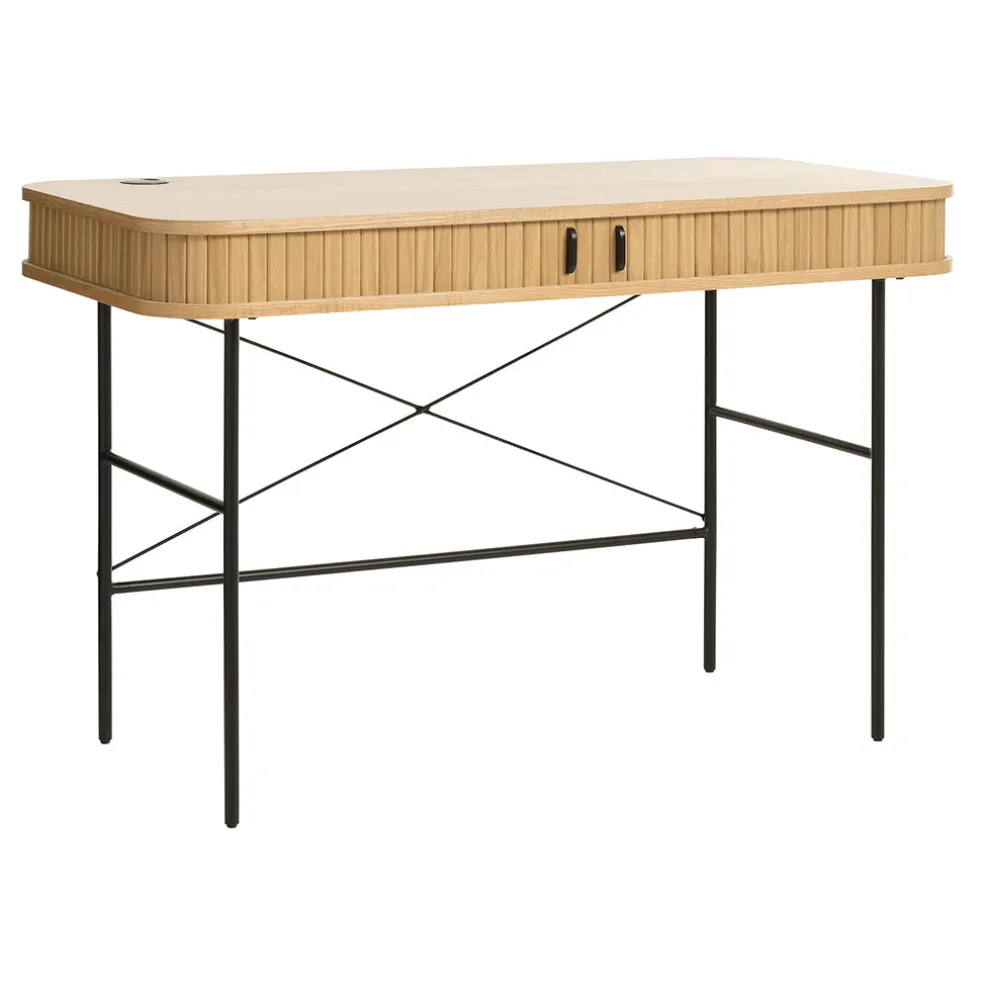 Bureau placage chêne naturel - Nola