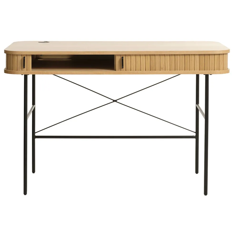 Bureau placage chêne naturel - Nola