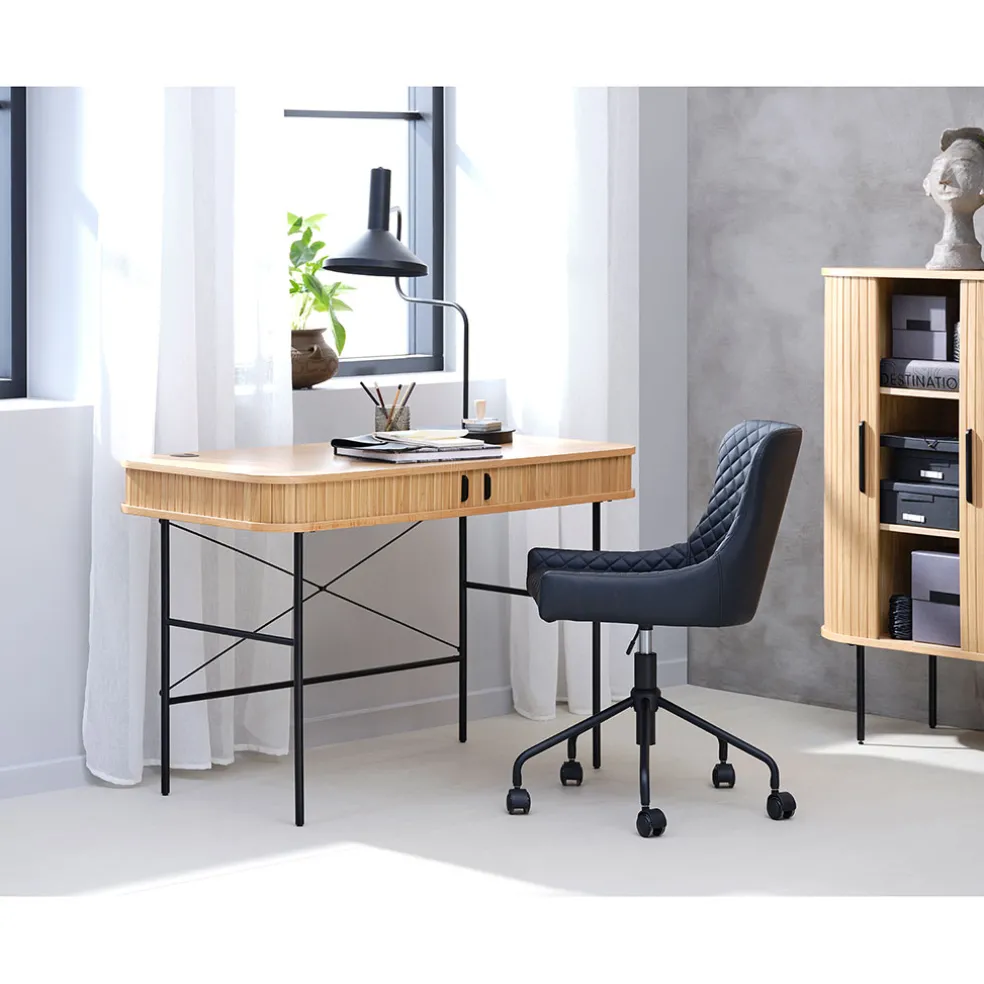 Bureau placage chêne naturel - Nola