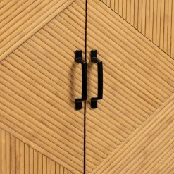 Cabinet 2 portes en bambou et sapin 80x40xh99.5cm - Saori