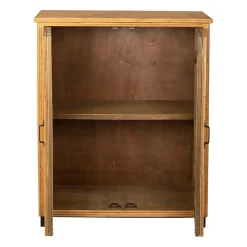 Cabinet 2 portes en bambou et sapin 80x40xh99.5cm - Saori