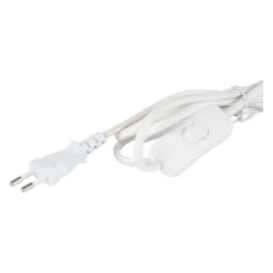 Cable éléctrique avec interrupteur 2m blanc