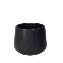 Cache pot en céramique anthracite d13.5cm
