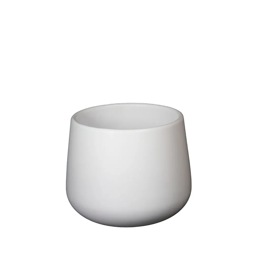 Cache pot en céramique blanc d13.5cm