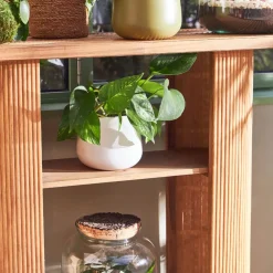 Cache pot en céramique blanc d13.5cm