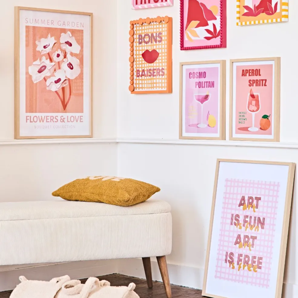 Cadre avec affiche "Cosmopolitan" chêne clair 30x40cm - Lario