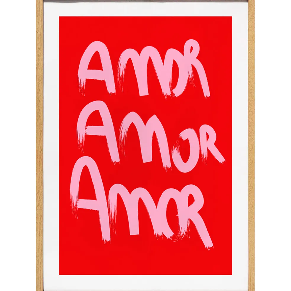 Cadre bogota amor 50x70cm lario blanc