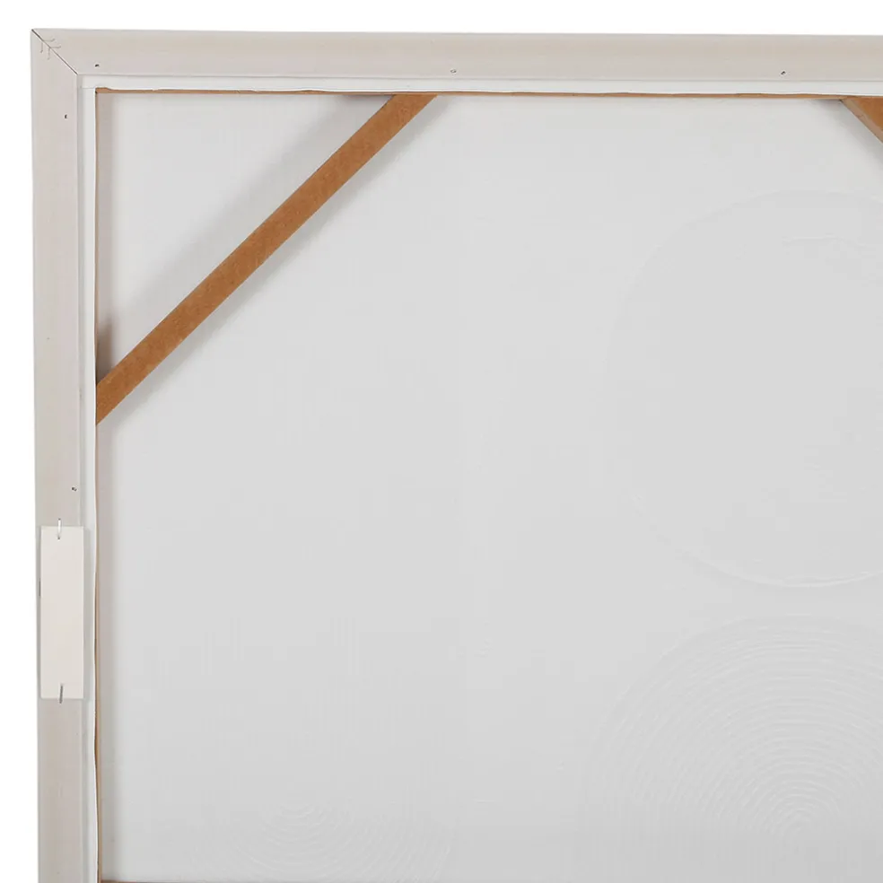 Cadre deco abstrait en panneau de bois et verre beige 63x93cm - Greeka