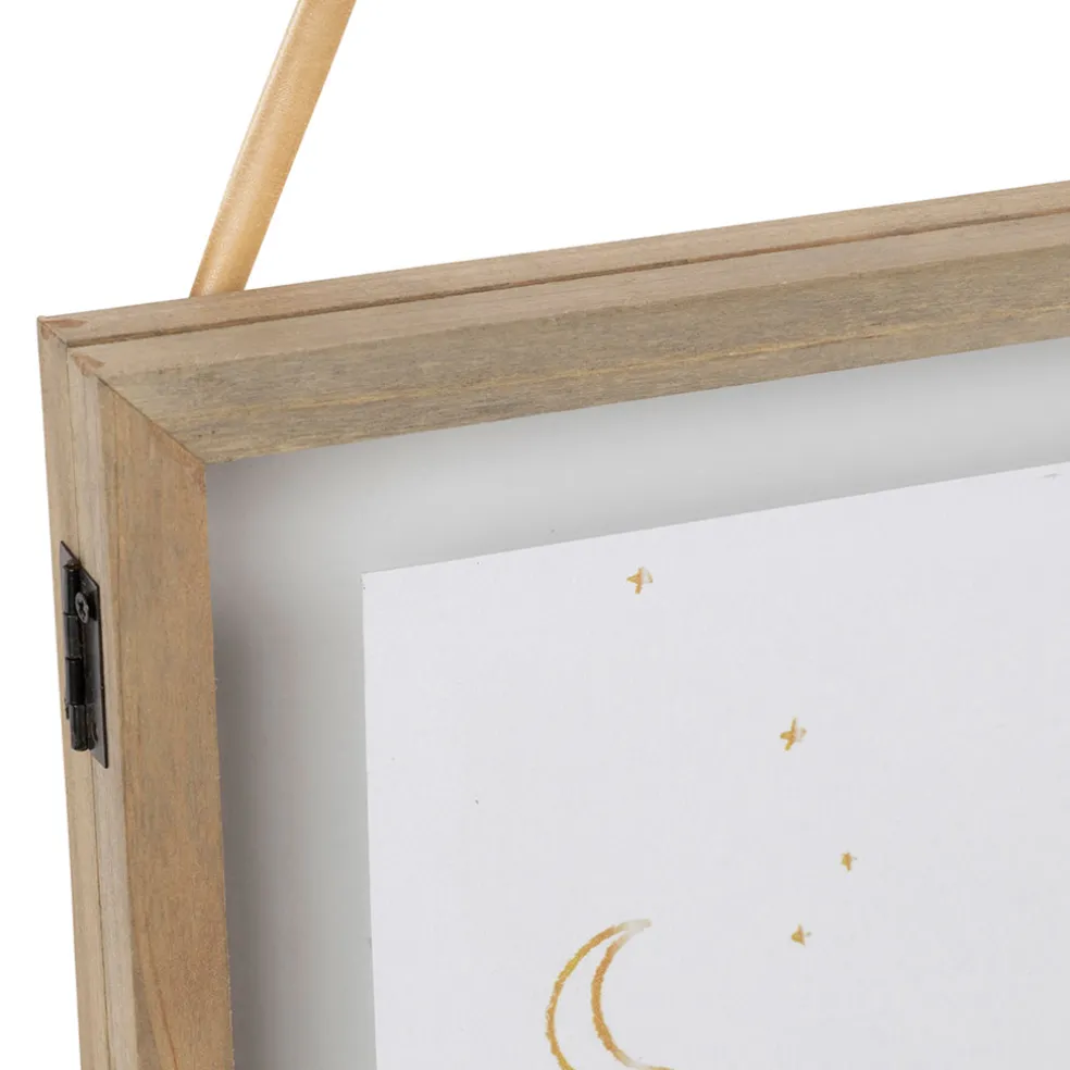 Cadre deco en sapin et verre ecru et noir 30x40cm - Mon sapin