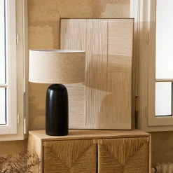 Cadre en coton beige et sapin 54x82cm - Lignes