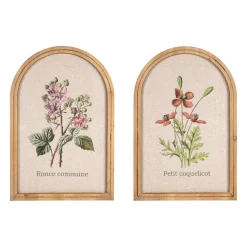 Cadre fleur horticoles en tissu et sapin 40x60cm - Horticole