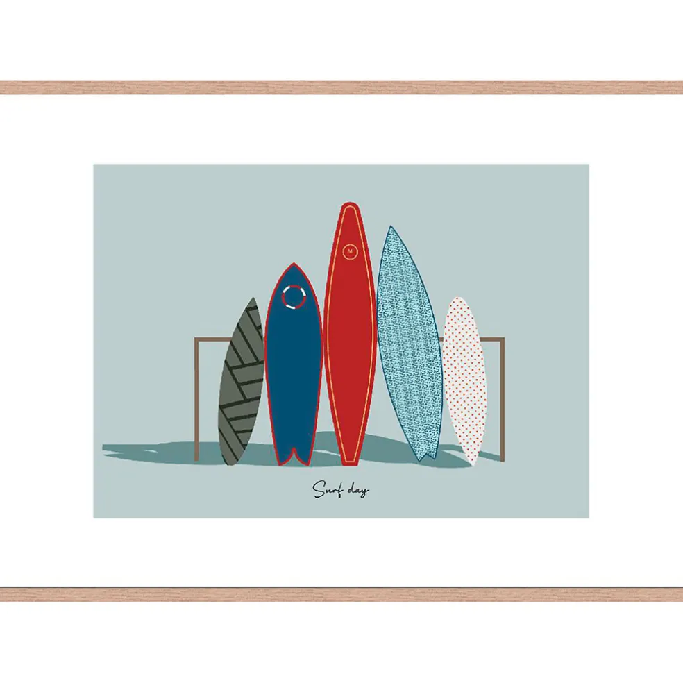 Cadre image surf day 50x70cm lario chene
