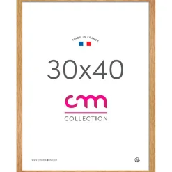 Cadre photo en panneau de bois et verre bois 30x40cm - Lario