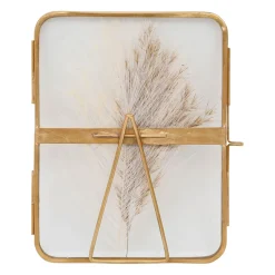 Cadre photo en verre et laiton doré 10x15cm - Retro