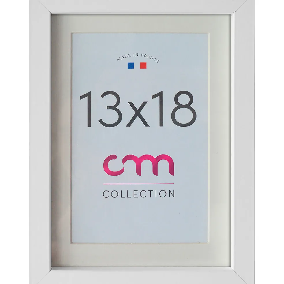 Cadre photo passe partout 1vue 13x18cm lario blanc