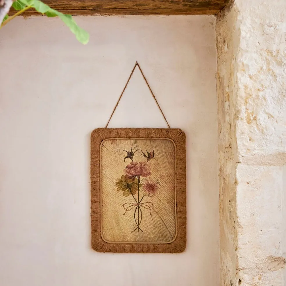 Cadre "roses" en sapin 33x45cm - Fleurs