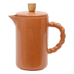 Cafetière à piston en grès et inox terracotta 1l - Organic
