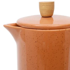 Cafetière à piston en grès et inox terracotta 1l - Organic