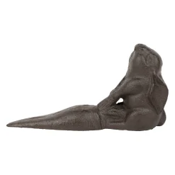 Cale porte lapin en fonte brun