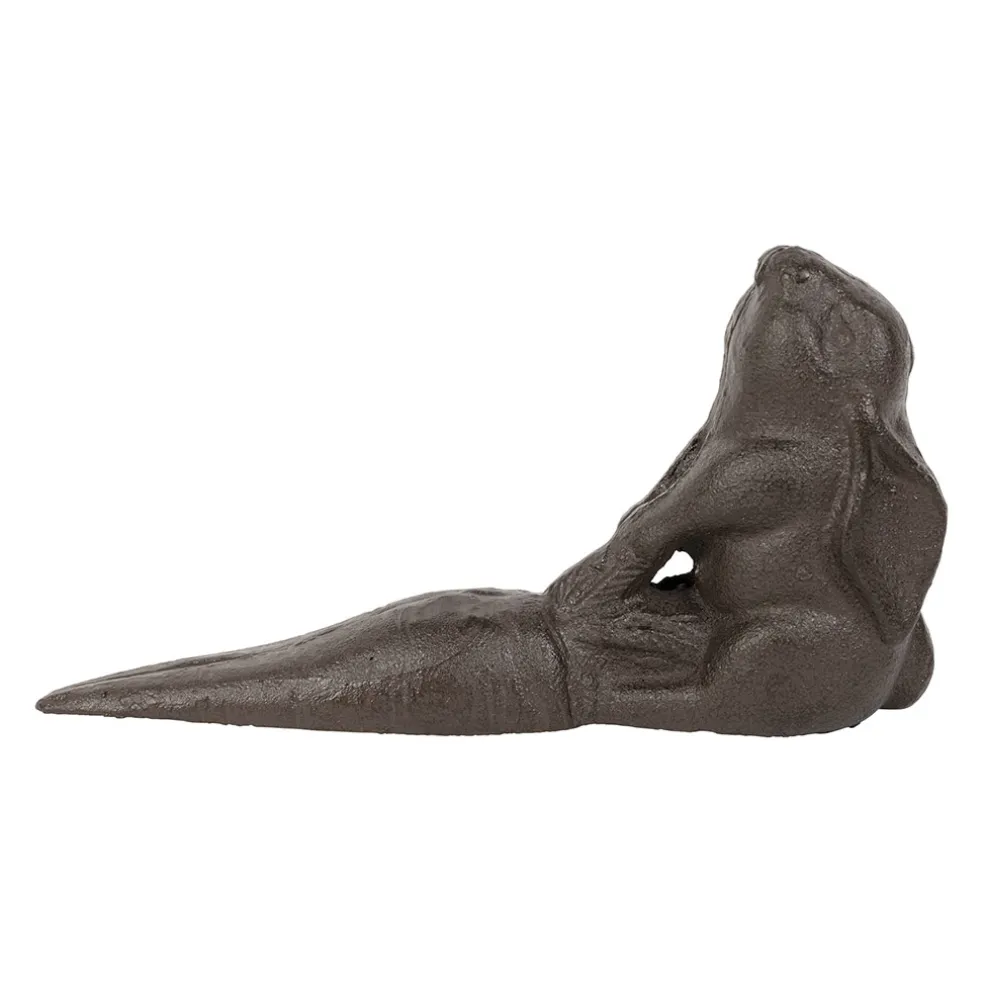 Cale porte lapin en fonte brun