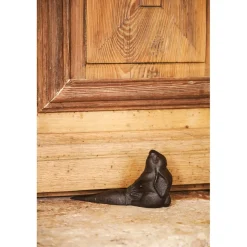 Cale porte lapin en fonte brun