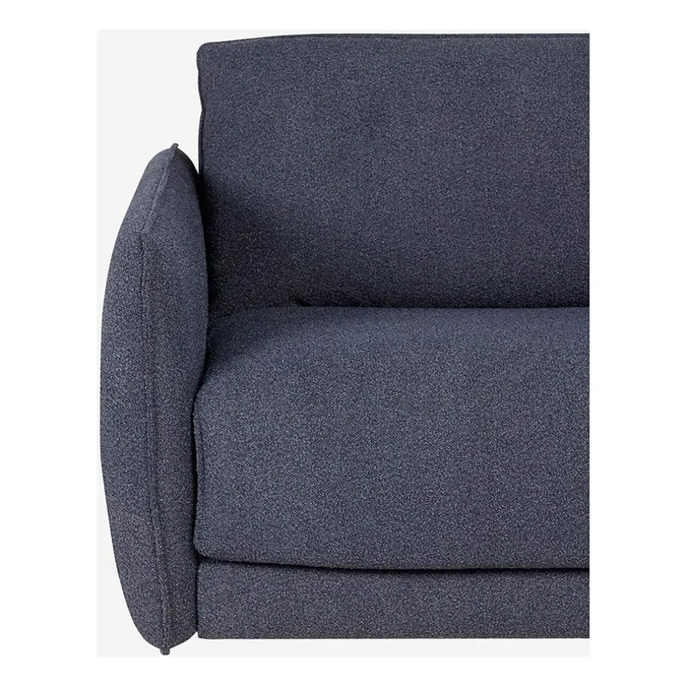 Canapé convertible 2 places tissu bleu marine - Milano