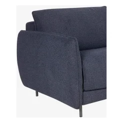 Canapé convertible 2 places tissu bleu marine - Milano