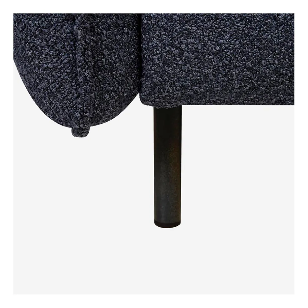 Canapé convertible 2 places tissu bleu marine - Milano