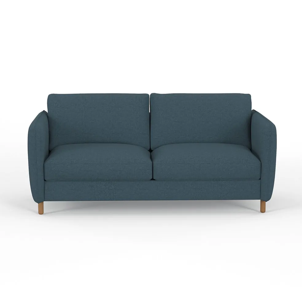 Canapé convertible 2 places Gustave - Tissu Texturé - Crown Moutarde