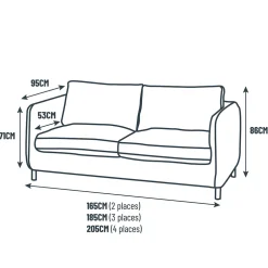 Canapé convertible 2 places Gustave - Tissu Texturé - Crown Moutarde