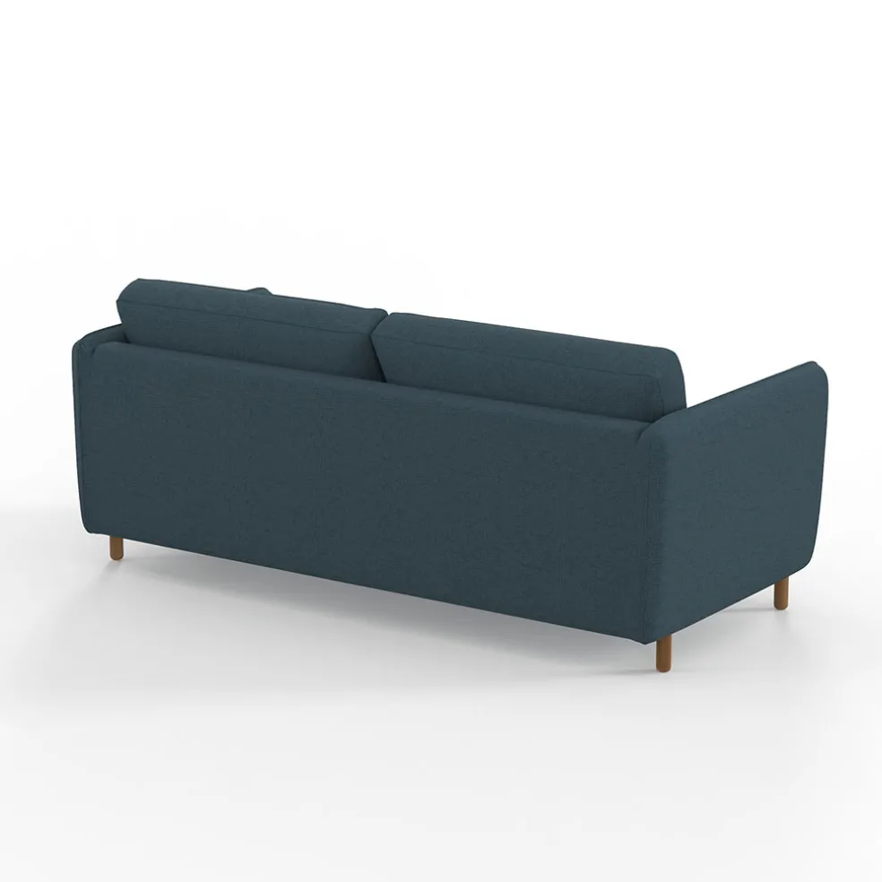 Canapé convertible 2 places Gustave - Tissu Texturé - Crown Moutarde