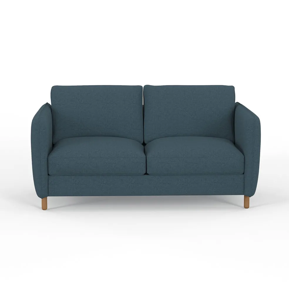 Canapé convertible 2 places Gustave - Tissu Texturé - Crown Moutarde