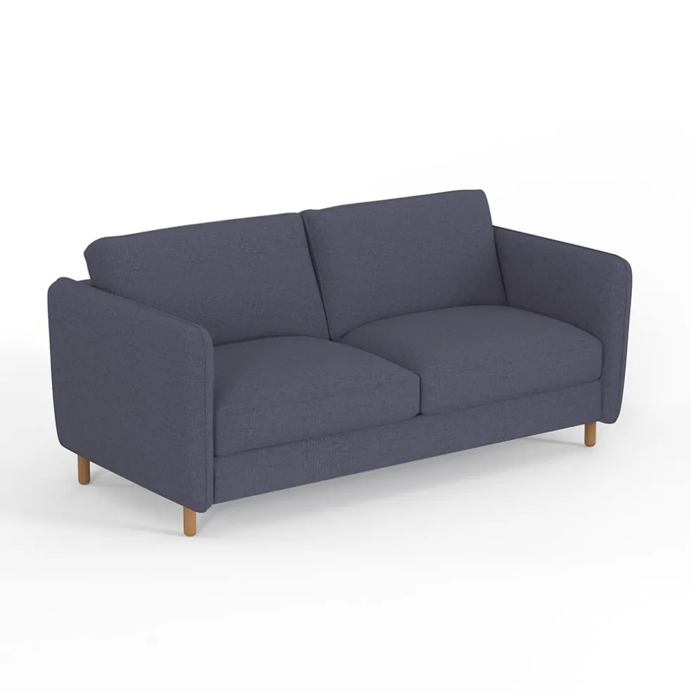 Canapé convertible 2 places Gustave - Tissu Texturé - Crown Moutarde