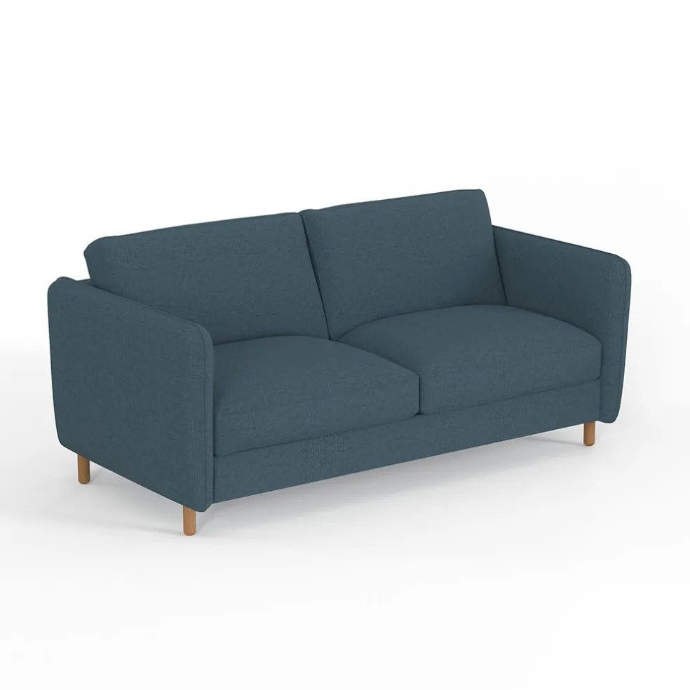 Canapé convertible 2 places Gustave - Tissu Texturé - Crown Moutarde