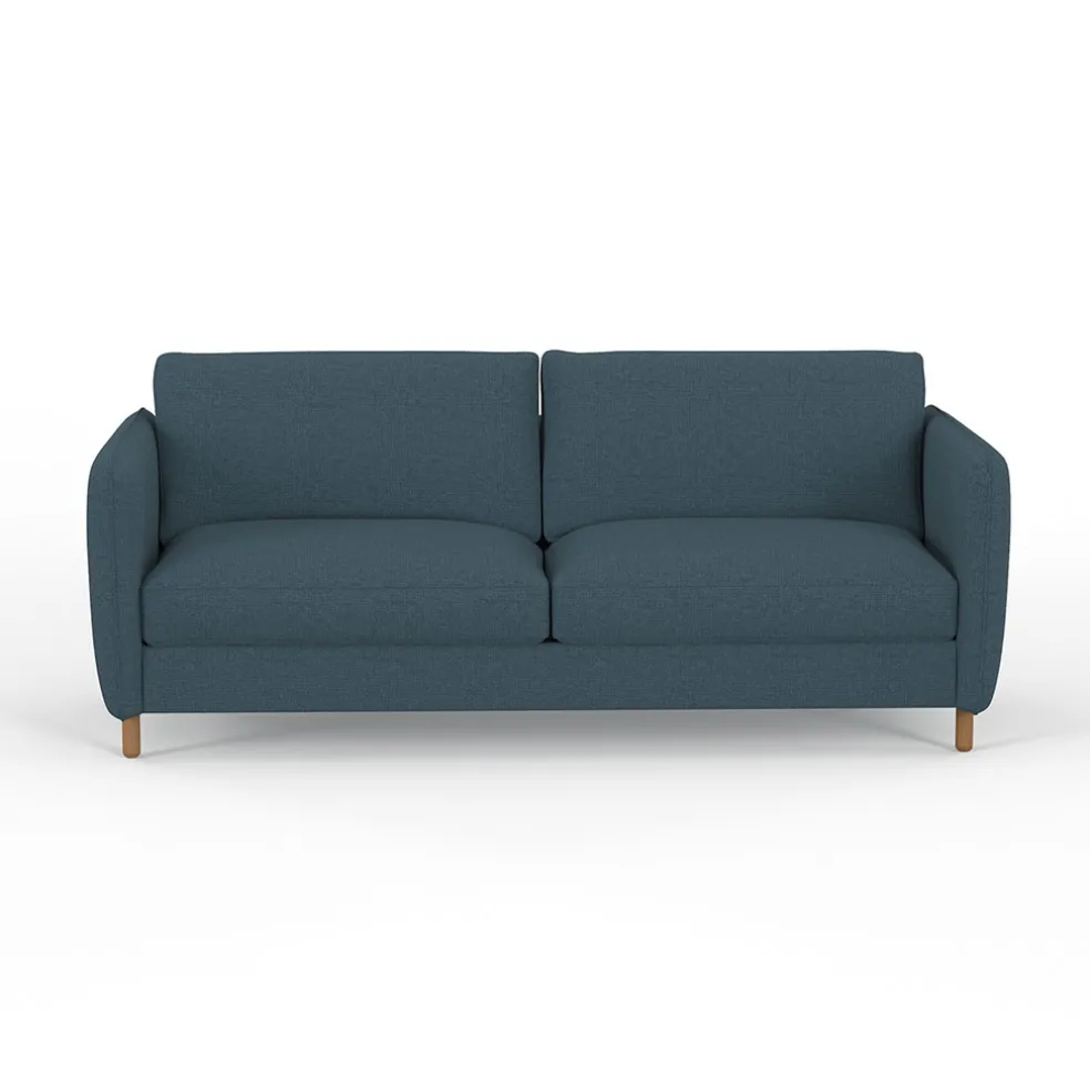 Canapé convertible 2 places Gustave - Tissu Texturé - Crown Moutarde