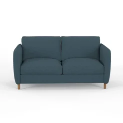 Canapé convertible 2 places Gustave - Tissu Texturé - Crown Moutarde